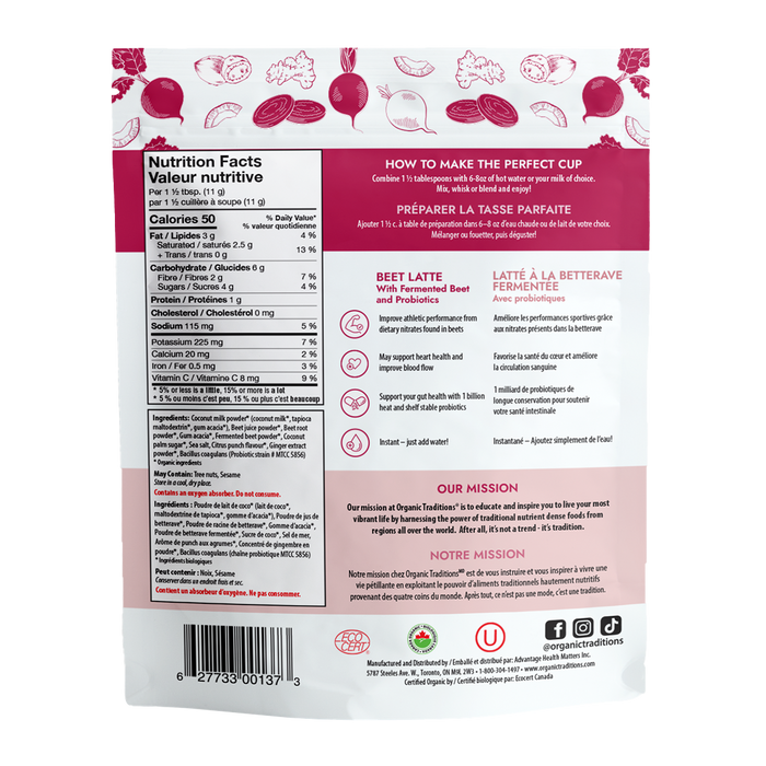 Organic Traditions Beet Latte 150g