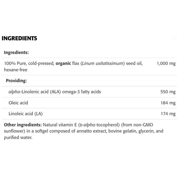 New Roots Flaxseed Oil 1000mg 180 Softgels