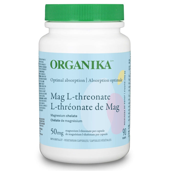 Organika Magnesium L-Threonate 90 Veggie Caps