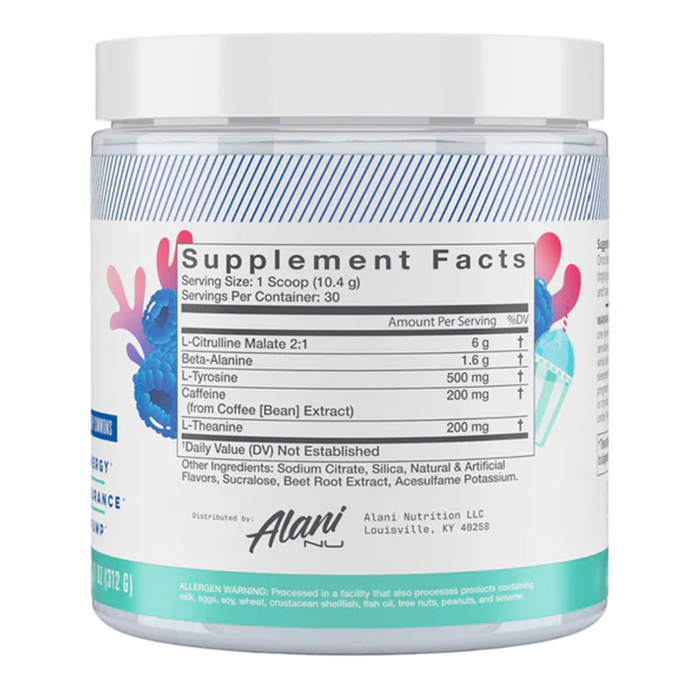 Alani Nu Pre-Workout Blue Slush 312g