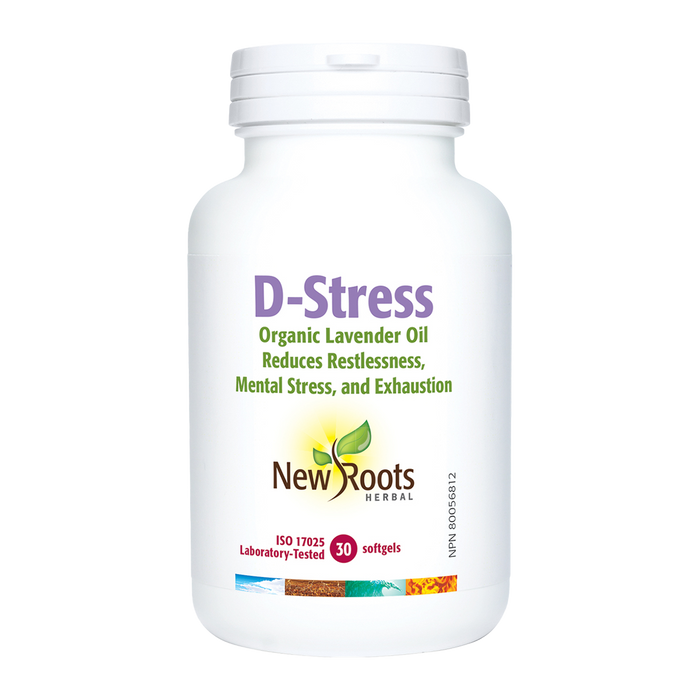 New Roots D-Stress Organic Lavender Oil 30 Softgels