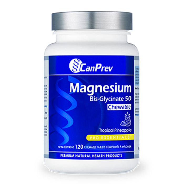 CanPrev Magnesium BisÂ·Glycinate 50 Chewable - Tropical Pineapple 120 Tablets