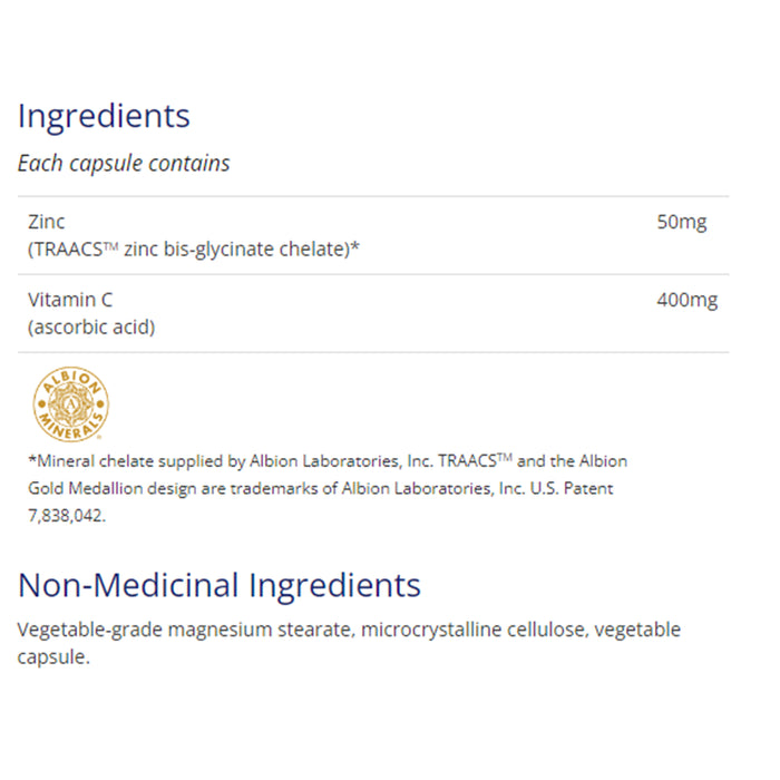 CanPrev Zinc 50 Ultra Immune + Vitamin C 120 v-caps