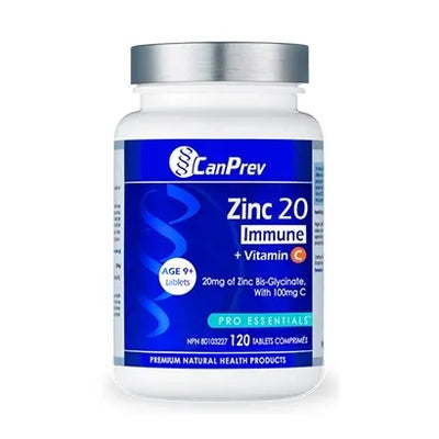 CanPrev Zinc 20 Immune + Vitamin C 120 Tablets