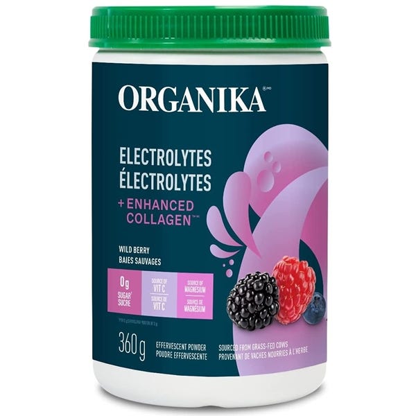 Organika Electrolytes + Enhanced Collagen Wild Berry 360g