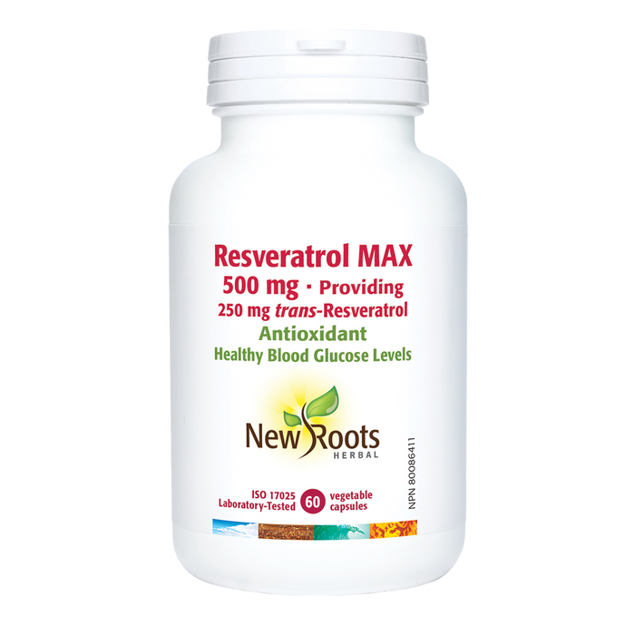 New Roots Resveratrol MAX 500mg 60 Veggie Caps