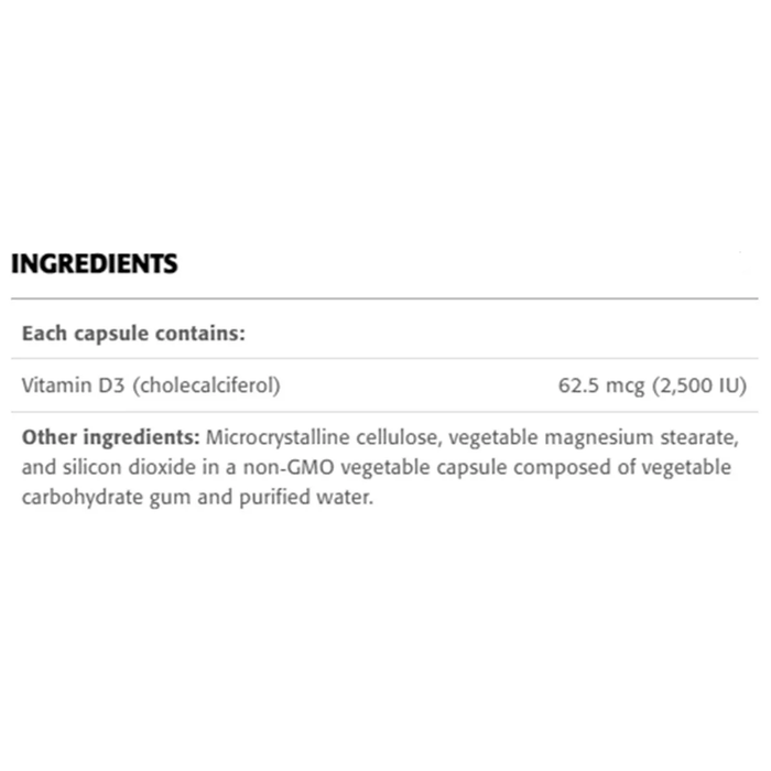 New Roots Vitamin D3 2500 IU 90 Veggie Caps