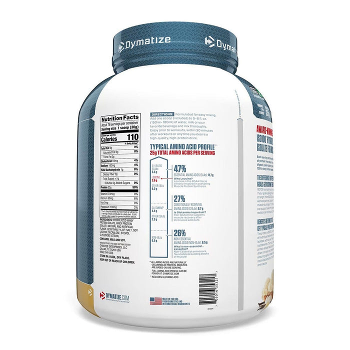 Dymatize ISO 100 Protein Gourmet Vanilla 1.3lbs