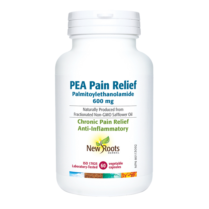 New Roots PEA Pain Relief 600mg 60 Veggie Caps