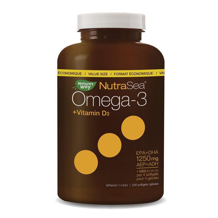 NutraSea +D Omega-3 240 Softgels