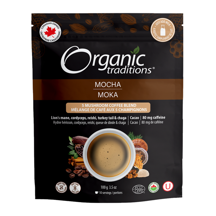 Organic Traditions 5 Mushroom Coffee Blend Mocha 100g