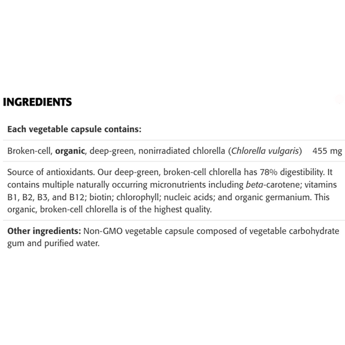 New Roots Chlorella 455mg 300 Veggie Caps