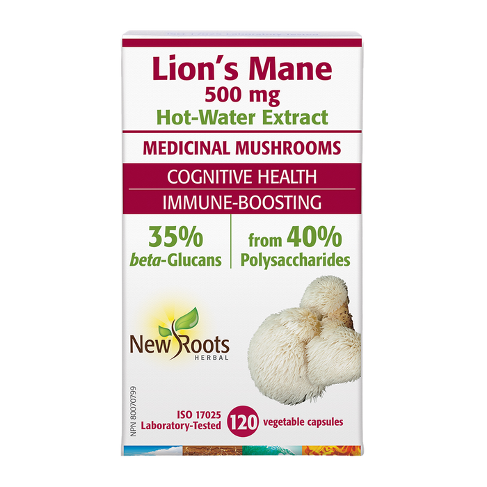 New Roots Lion's Mane Extract 500mg 120 Veggie Caps