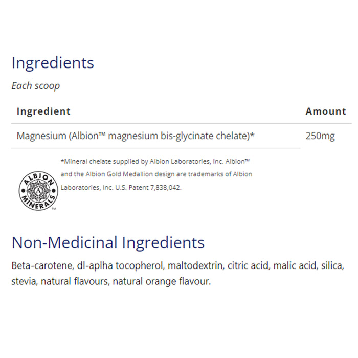 CanPrev Magnesium BisÂ·Glycinate Drink Mix - Refreshing Orange Zest 156 g