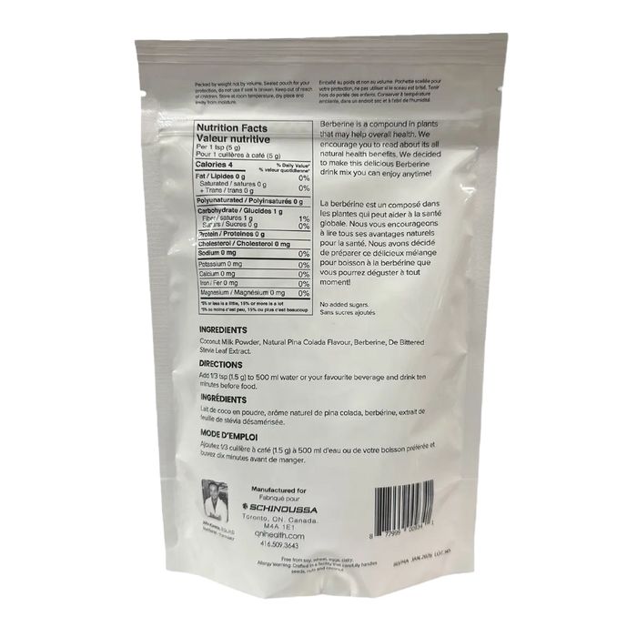 Schinoussa Berberine Drink Mix Pina Colada 150g