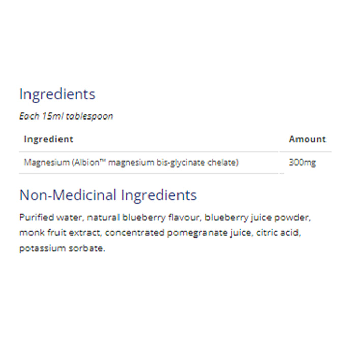 CanPrev Magnesium BisÂ·Glycinate 300 Ultra Gentle - Juicy Blueberry 500 ml