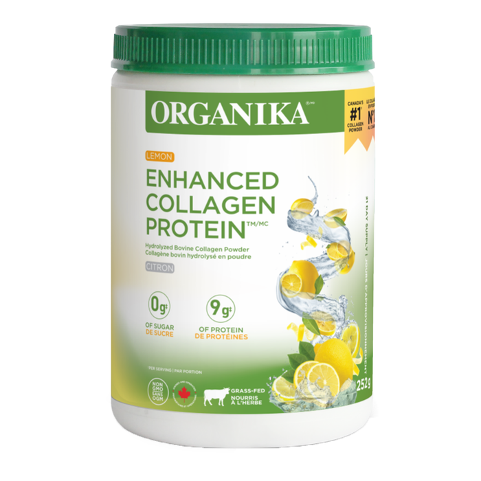 Organika Enhanced Collagen Protein Lemon 252g