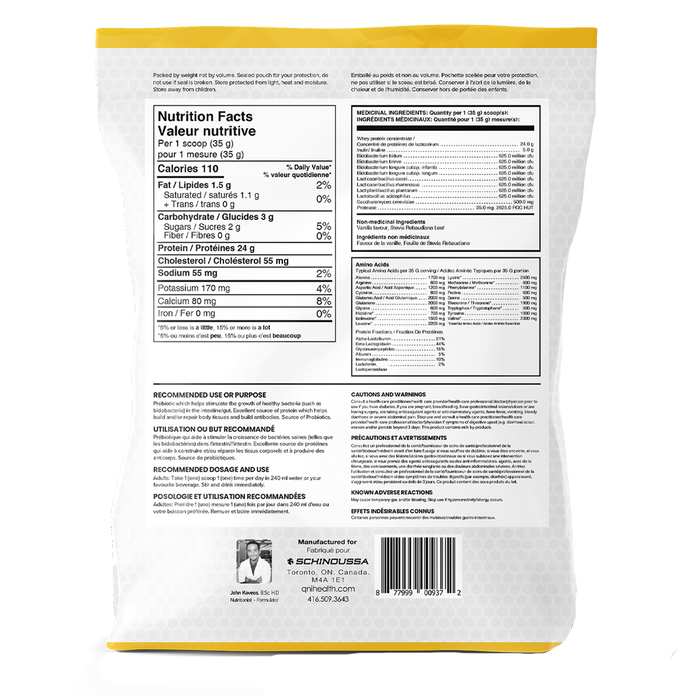 Schinoussa Probiotic Whey Concentrate Vanilla 910g