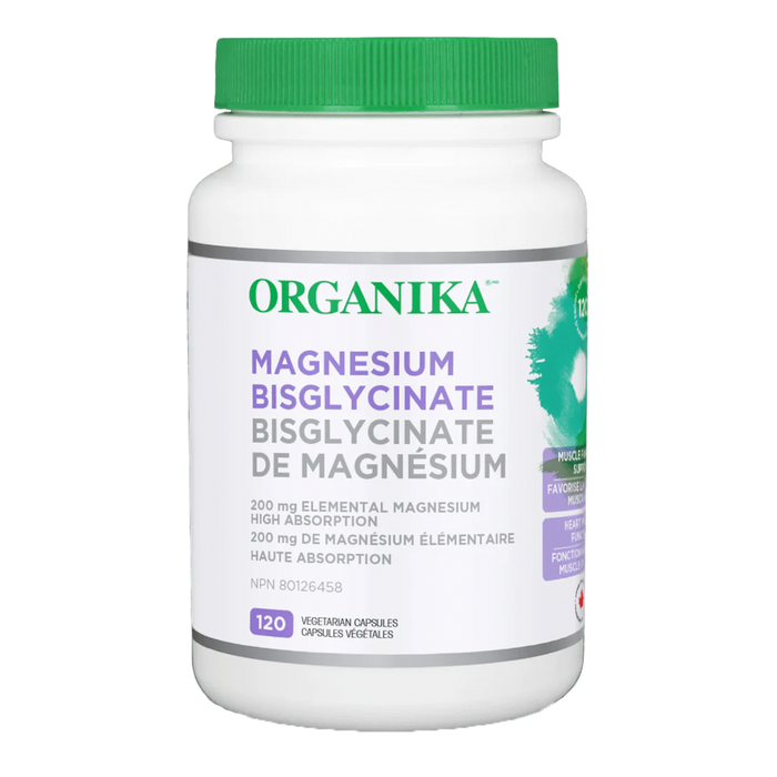 Organika Magnesium Bisglycinate 120 Veggie Caps