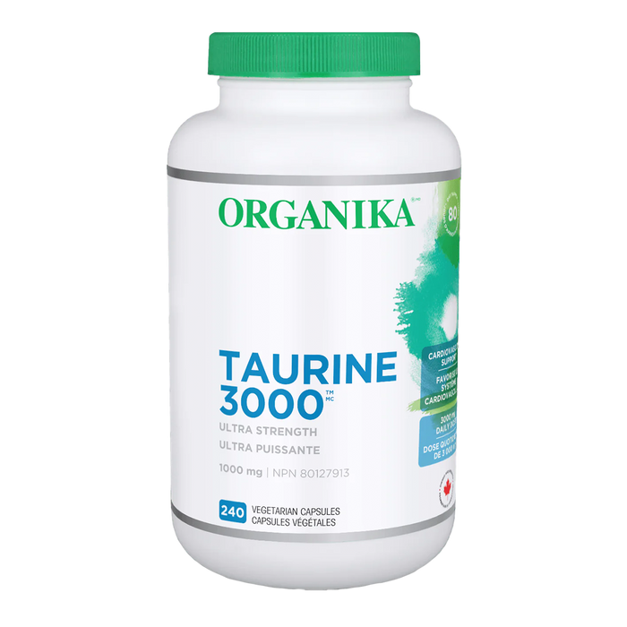 Organika Taurine 3000 Ultra Strength 240 Veggie Caps