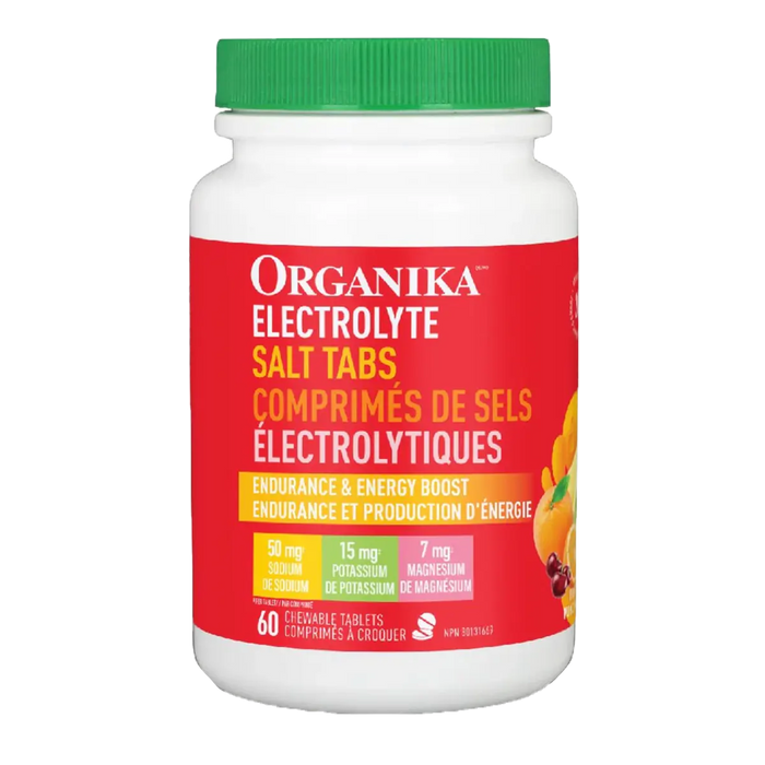 Organika Electrolyte Salt Tabs Fruit Punch 60 Chewable Tablets