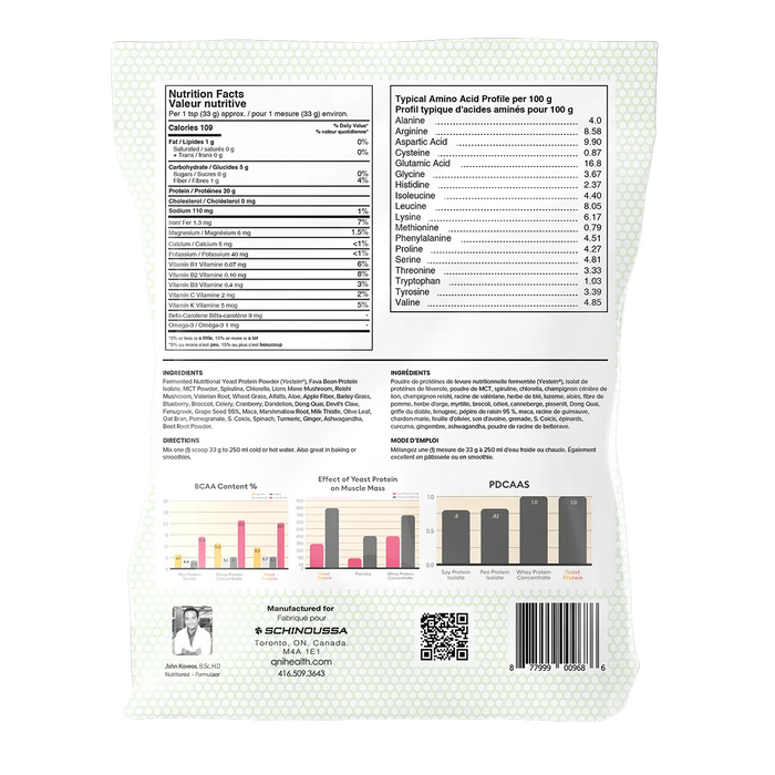 Schinoussa Phyzik Yestein Protein +Greens Unflavoured 500g
