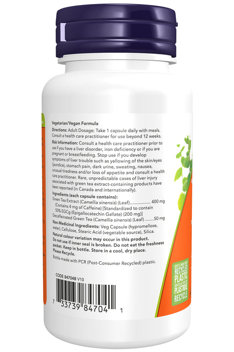 NOW EGCg Green Tea Extract 400mg 90 Veggie Caps