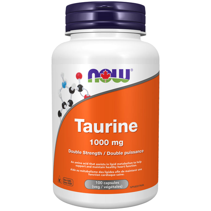 NOW Taurine 1000mg 100 Veggie Caps