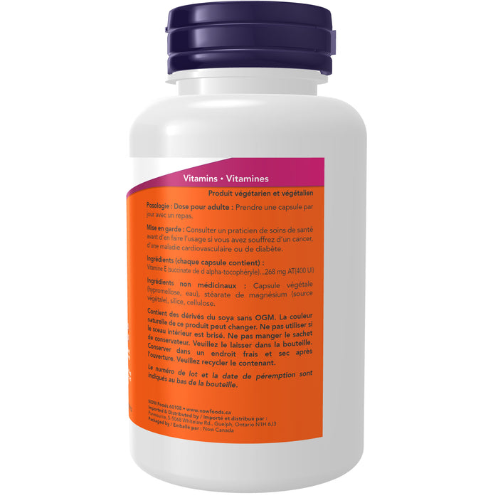 NOW Vegetarian Dry E-400 100 Veggie Caps