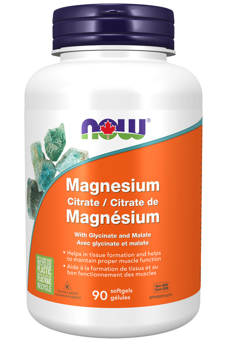 NOW Magnesium Citrate 90 Softgels