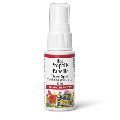 Natural Factors Bee Propolis Throat Spray 30 mL Liquid