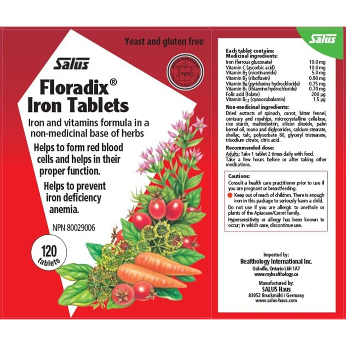 Salus Floradix Iron 120 Tablets