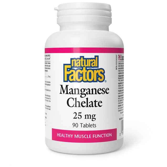 Natural Factors Manganese Chelate  25 mg 90 Tablets