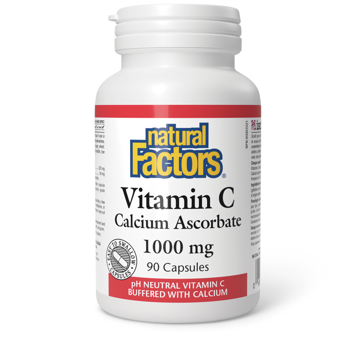 Natural Factors Vitamin C Calcium Ascorbate 1000 mg 90 Capsules