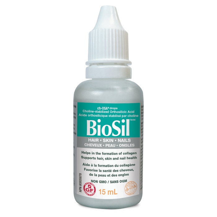 BioSil Choline-Stabilized Orthosilicic Acid Hair Skin Nails 15 mL Liquid