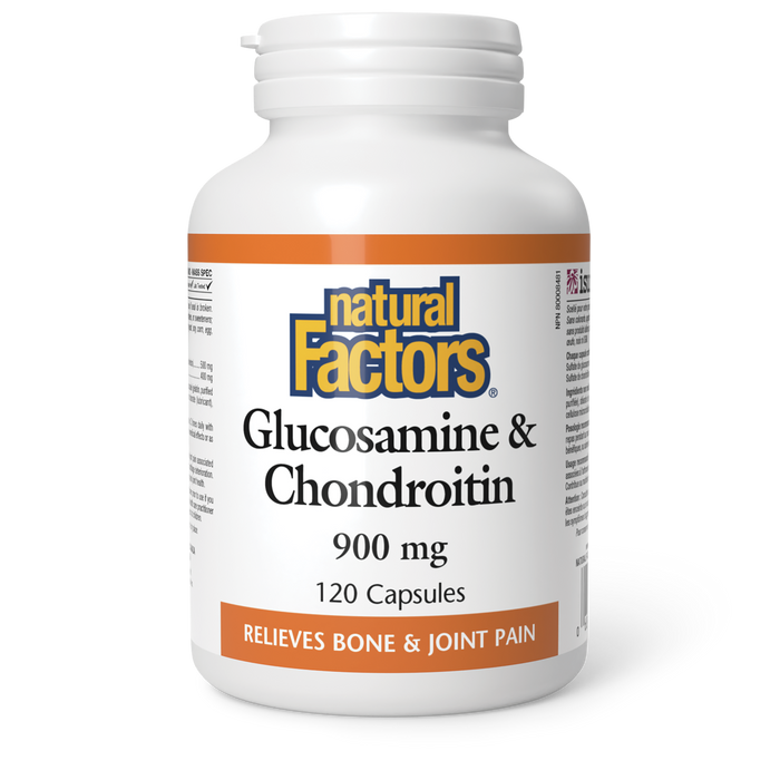 Natural Factors Glucosamine & Chondroitin Sulfate 900 mg 120 Capsules