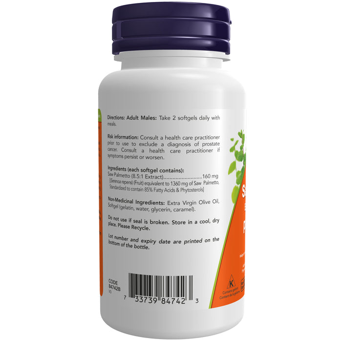 Now Saw Palmetto Extract 160mg 120 Softgels