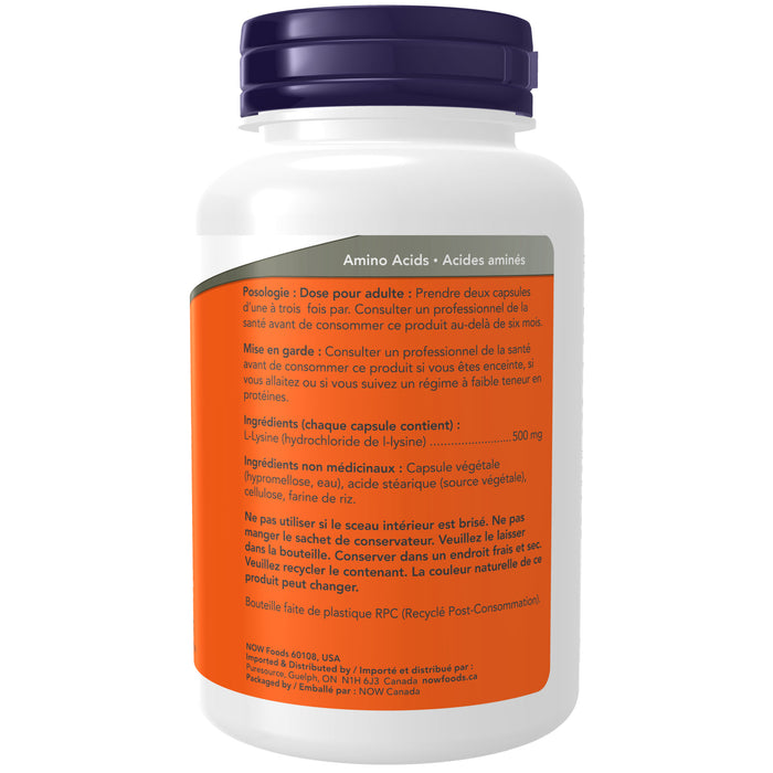 NOW L-Lysine 500mg 100 Veggie Caps