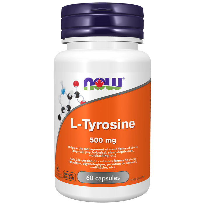 NOW L-Tyrosine 500 mg 60 Capsules