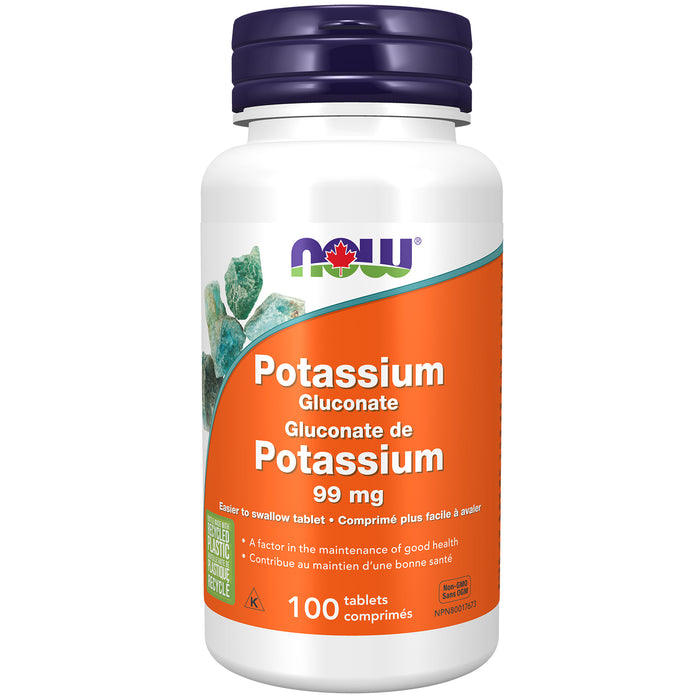 NOW Potassium Gluconate 99mg 100 Tablets