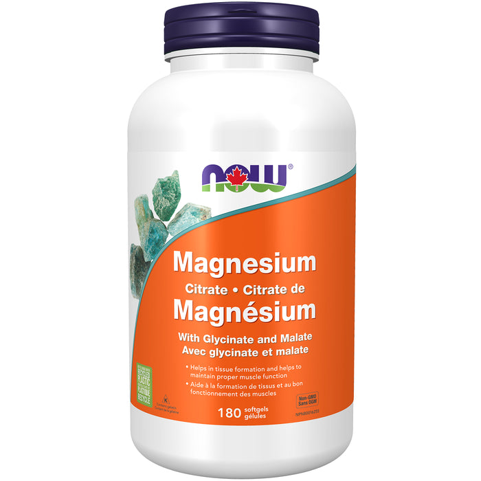 NOW Magnesium Citrate 180 Softgels