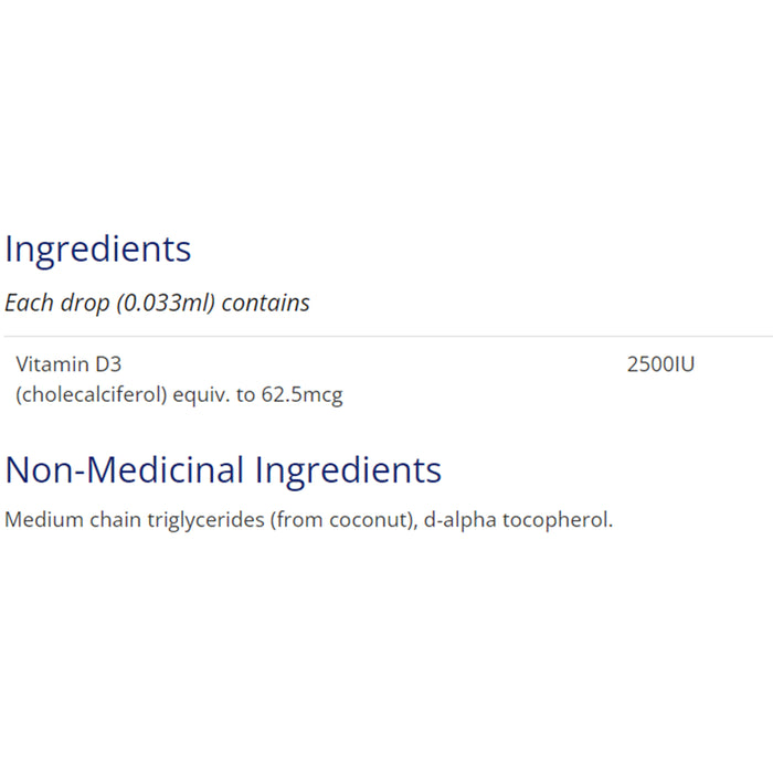 CanPrev D3 Drops 2500IU - MCT Base 15 ml