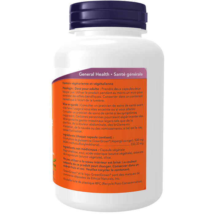 NOW Vegetarian Glucosamine & MSM 120 Veggie Caps