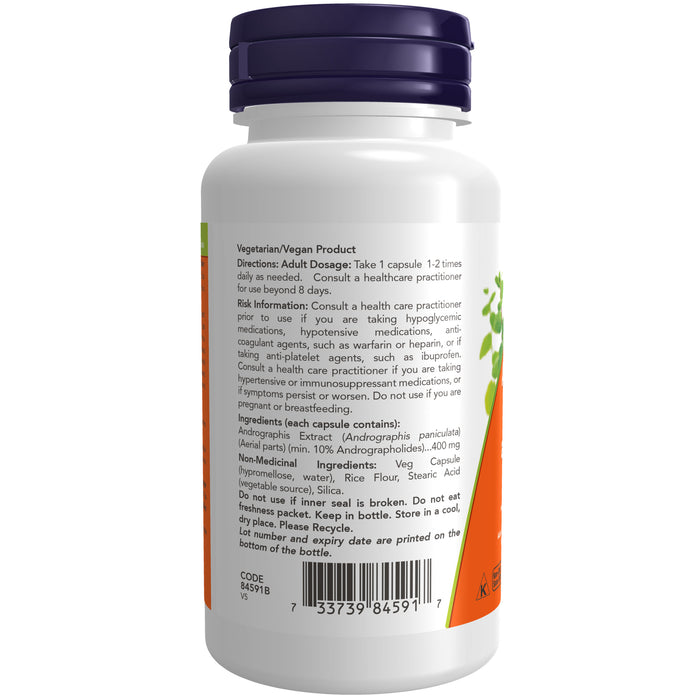 NOW Andrographis Extract 400mg 90 Veggie Caps