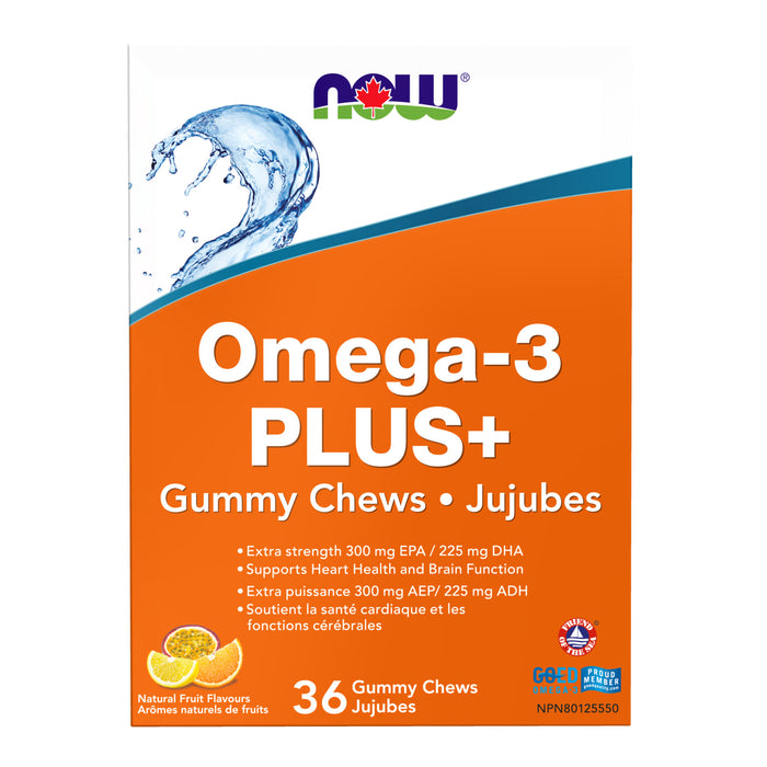 NOW Omega-3 Plus+ Gummy Chews 36 Gummies