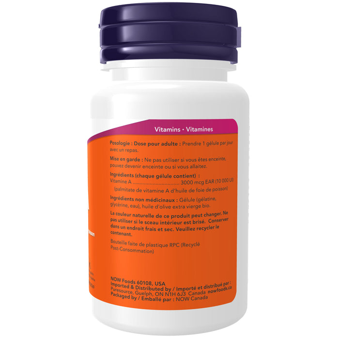 Now Vitamin A 10,000 IU 100 Softgels