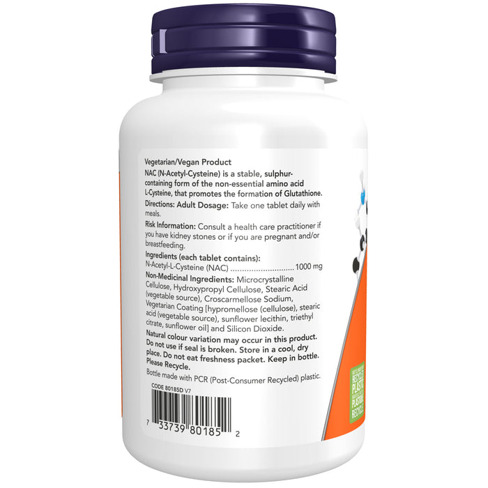 NOW NAC 1000mg 120 Tablets