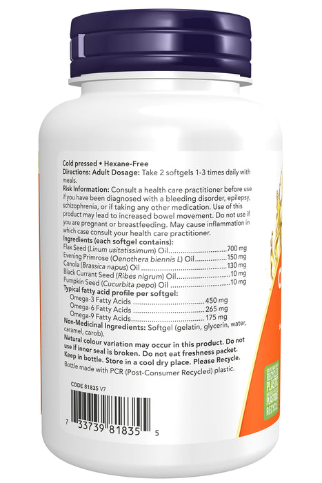 NOW Omega 3-6-9 1000mg 100 Softgels