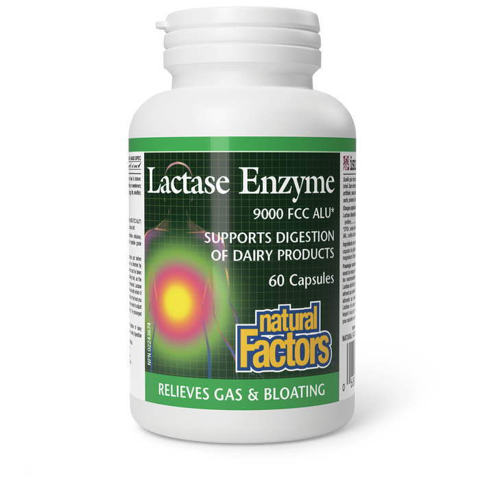 Natural Factors Lactase Enzyme 9000 FCC ALU* 60 Capsules