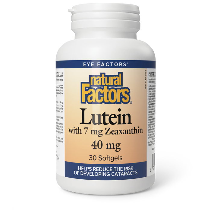 Natural Factors Lutein with 7 mg Zeaxanthin 40 mg 30 Softgels